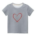 thumbnail image 4 of Dezsed Girls Short-Sleeve T-Shirt Tops Summer Girls Shirts Cotton Soft Tunic Cute Blouse Kids Crew Neck Pullover Clothes 7-8 Years Gray, 4 of 4