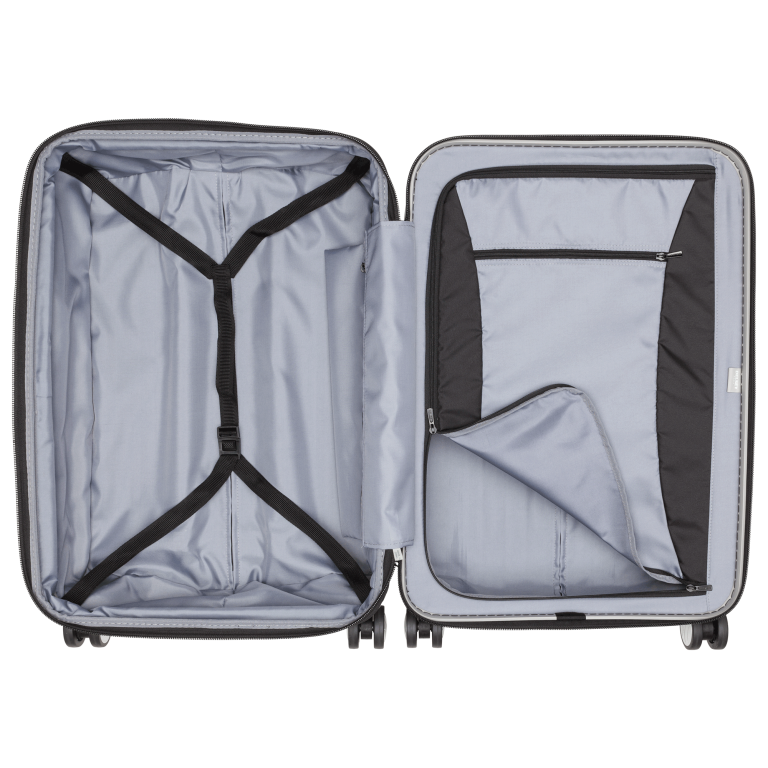 Valise Cabine Delsey Paris 4 Double Rolls - 55 Cm, Slim Line, Gris