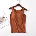 thumbnail image 4 of Toimothcn Tank Tops For Women Casual Solid Color Sleeveless Tank Tops With Built In Bra Round Neck Summer Workout Shirt Tops Suitable For Outdoor Activities, 4 of 4
