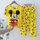 thumbnail image 1 of Conjunto de pijama para bebé, ropa de dormir con dibujos animados de Marvel, Spiderman, Mickey, Sofía, Top de manga corta y pantalón, 2 uds., 1 of 4