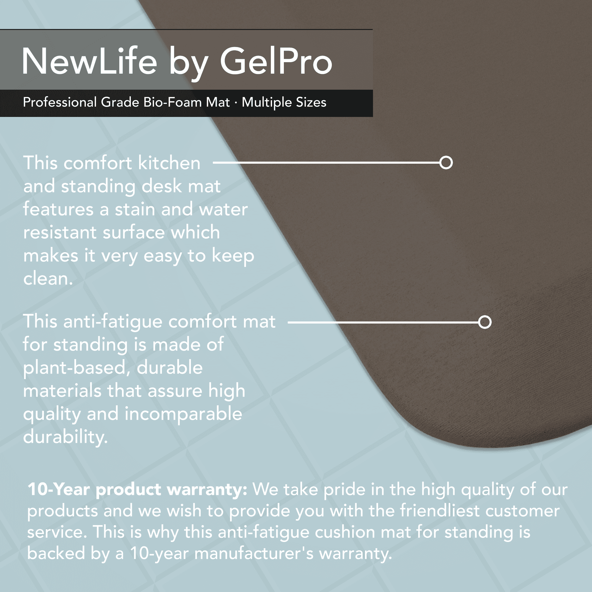 Newlife By Gelpro Professional Anti Fatigue Floor Mat x32 Stone Walmart Com Walmart Com