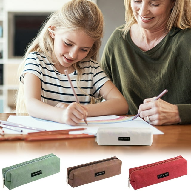 Xihbxyly Estuche de Lona, Diseño Compacto y Delgado, Gran Capacidad, Ligero y Portátil, Organizador de Papelería, Accesorio Versátil, Ideal para Estudiantes y Profesionales, 19 X 4,6 X 0,4 Cm.