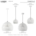 thumbnail image 4 of 49541-03 Livex Lighting Chantily - 1 Light Pendant in Bohemian Style - 8 Inches wide by 13 Inches high-White/Brushed Nickel Finish    -Traditional, 4 of 8