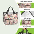 thumbnail image 4 of Garden Tool Bag,Pug Dogs with Pioneer Flower Garden Tool Organizer,Garden Gifts,Waterproof Multi-Pocket Garden Tool Storage 11.8x5.5x11.4 Inch(Tools NOT Included), 4 of 6