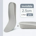 thumbnail image 1 of Heightening Insole Invisible Unisex Unisex Heighten Insert Cushion Pads EVA Lifting Insole Heel Arch Support Taller Cushion grey 2.5cm 38 (235mm), 1 of 6
