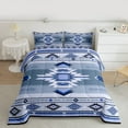 thumbnail image 2 of Castle Fairy Boys Girls Tribal Aztec Bedding Comforter Set 2pcs,Blue Grey Twin Comforter Sets Microfiber,Bohemian Theme Breathable Bedding Set,Super Cozy Room Decor,Reversible, 2 of 8