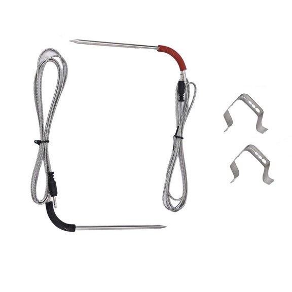 2pcs Grill Temperature Probe Replacement for Weber Igrill 2 3 Mini Series Stainless Steel Meat Internal Monitor Sensor BBQ Thermometer Set
