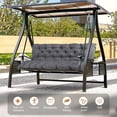 thumbnail image 4 of Porch Swing Cushions,Outside Benches Cushion with Backrest,Thicken Swing Cushions 2/3 Seater Replacement,2-Year Fade Resistant & Waterproof Cushions for Patio,Outdoor（Dark grey，60in）, 4 of 5