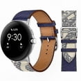 thumbnail image 3 of Genuine Leather Watch Band with Stainless Steel Buckle for Pixel Watch-Compatible Replacement Strap, 3 of 5