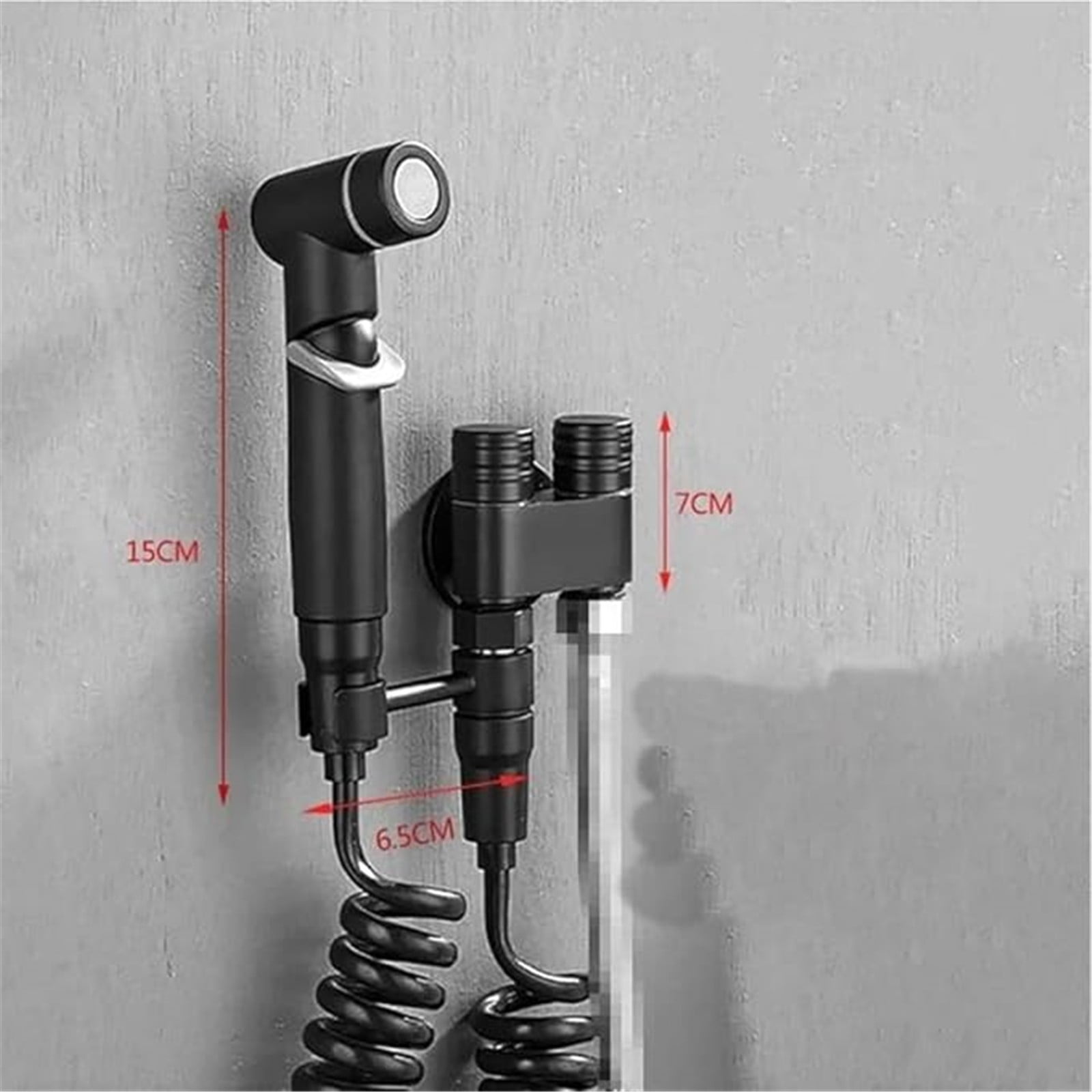 Bathroom Refresh Wall Mount Faucet Spray Set A,Bathroom Fresh Wall Mounted Faucet Spray Set Langgi Toilet Companion 1 In 2 Out Control Handheld Bidet Sprayer