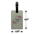 thumbnail image 5 of Wedding Floral Mother of the Bride Rectangle Leather Luggage Card Suitcase Carry-On ID Tag, 5 of 5