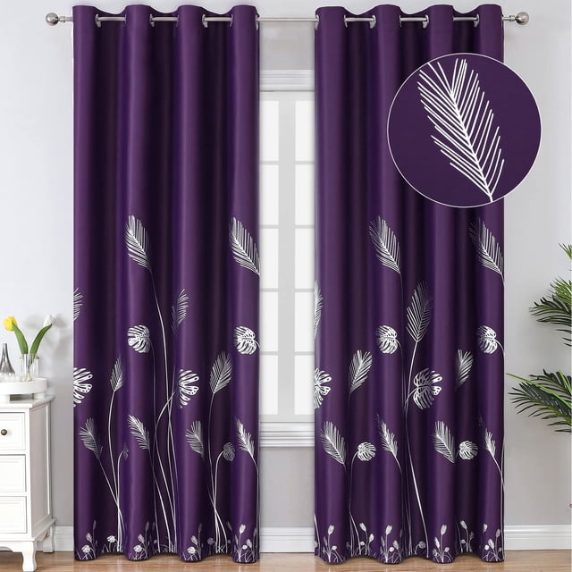 Cortinas Estelar Textiler, 132 x 229 cm, paneles opacos morados