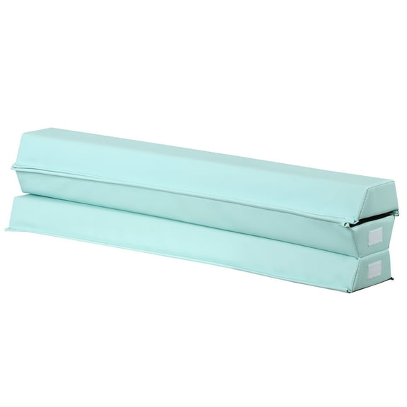 LYYHTY 9ft Folding Balance Beam Gymnastic Beam Extra Firm Foam Anti-Slip Bottom Green - Portable Foldable Design & Non-Slip Base, Ideal for Home/Gym Balance Training​