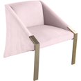 thumbnail image 1 of Meridian Furniture Chaise d'Appoint Contemporaine en Velours Rose, 1 of 9