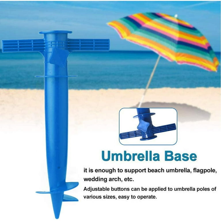 Beach Umbrella Screw Sand Anchor Stand Holder , Fishing Rod Gripper One  Size Fits All , Safe for Strong Wind 