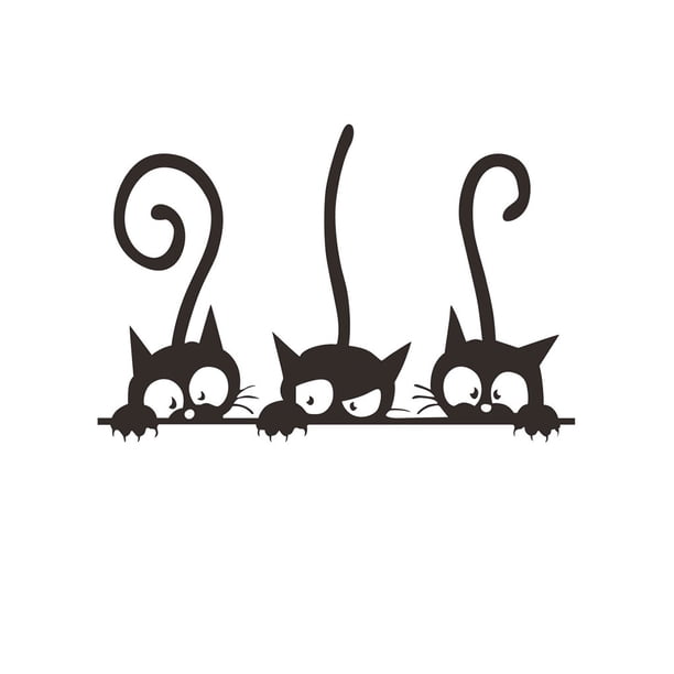 Fleinnghoz Cat Wall Stickers Cats Self Adhesive Kids Wall Decals Wall Art Murals Living Room Baby Rooms Diy Decoration Walmart Com Walmart Com