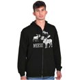 thumbnail image 4 of Funny Meese Moose Animal Humor Zip Up Hoodie Men's Women's Brisco Brands S, 4 of 6