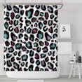 thumbnail image 2 of Unique Leopard Print Waterproof Shower Curtain Fabric Bathroom Shower Curtain Featuring Dynamic Animal Spots Romantic Tropical Pattern Abstract Glitter Texture Cute Cartoon Style Machine Washable with, 2 of 5