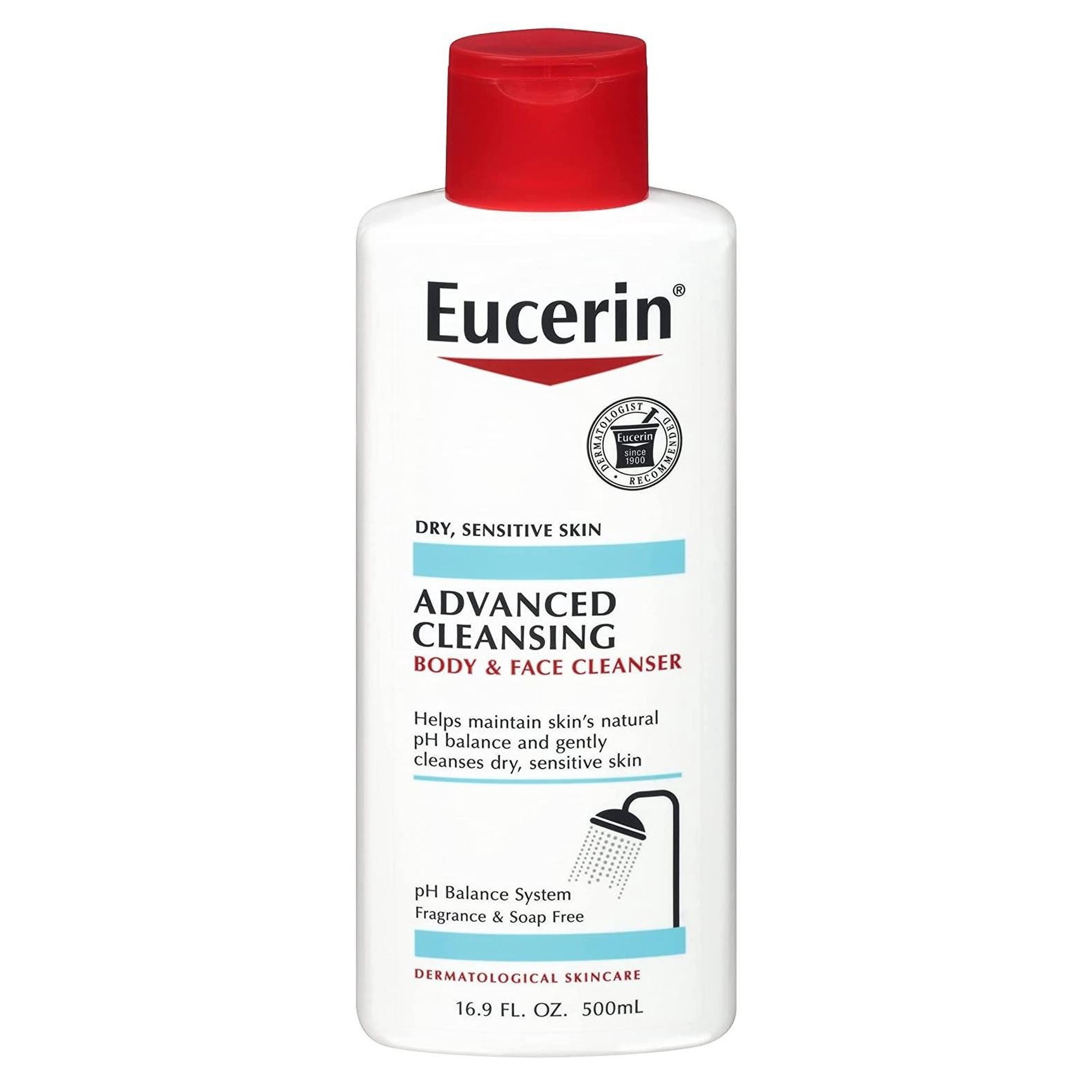 Eucerin Advanced Cleansing Body & Face Cleanser 16.9oz (Pack of 3)