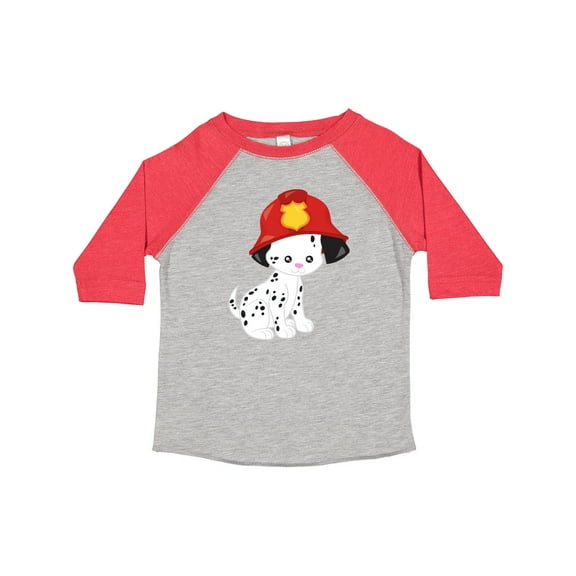 Inktastic Fireman Dog, Cute Dog, Puppy, Doggo, Dalmatian Boys or Girls Toddler T-Shirt