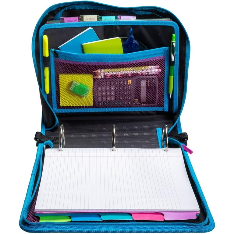 Case-it School Zipper Binder - 3 Inch O-Rings - 5 Color Tab - 600
