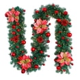 thumbnail image 1 of Hanging Ornaments No Light String Christmas Wreath 2.7 Meters Encryption With Decoration Garland Red Plant Rattan, 1 of 11