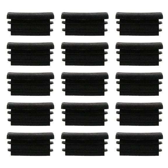 landege 100pcs Furniture Leg Plug Square PVC Plastic Cover Tube Bung Blanking End Caps