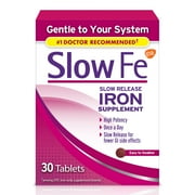 Slow Fe Iron Supplement for Iron Deficiency Slow Release Tablets, 45 Mg, 30 Ct