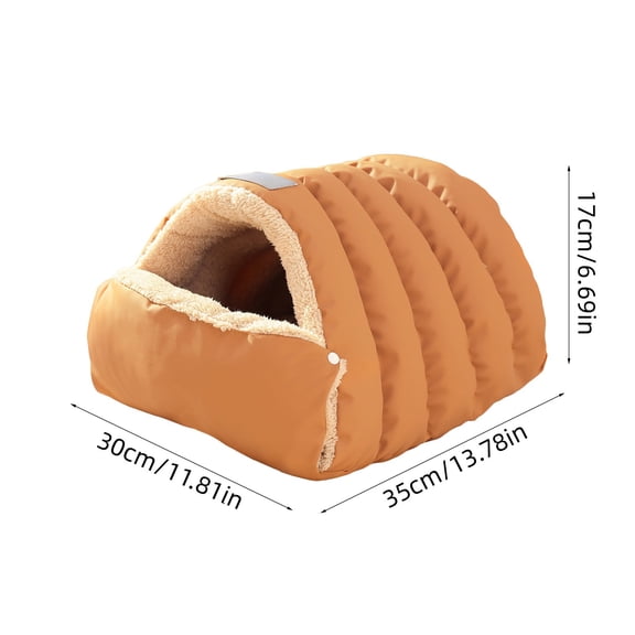 Cat Cave Bed for Indoor Cats, Winter Warm Cat Sleeping Bag Small Dog House, Plush Cats Tunnel Bed Cozy Warming Pet Cave Beds