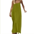 thumbnail image 5 of Antinious Women Solid Round Neck Sleeveless Spaghetti Straps Backless Loose Comfortable Plus Size Casual Sleepshirts, 5 of 5