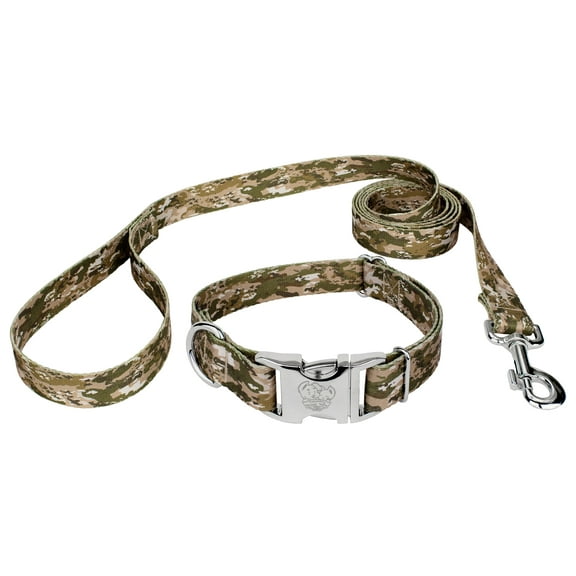 Country Brook Petz® Premium Desert Viper Camo Dog Collar and Leash, Large