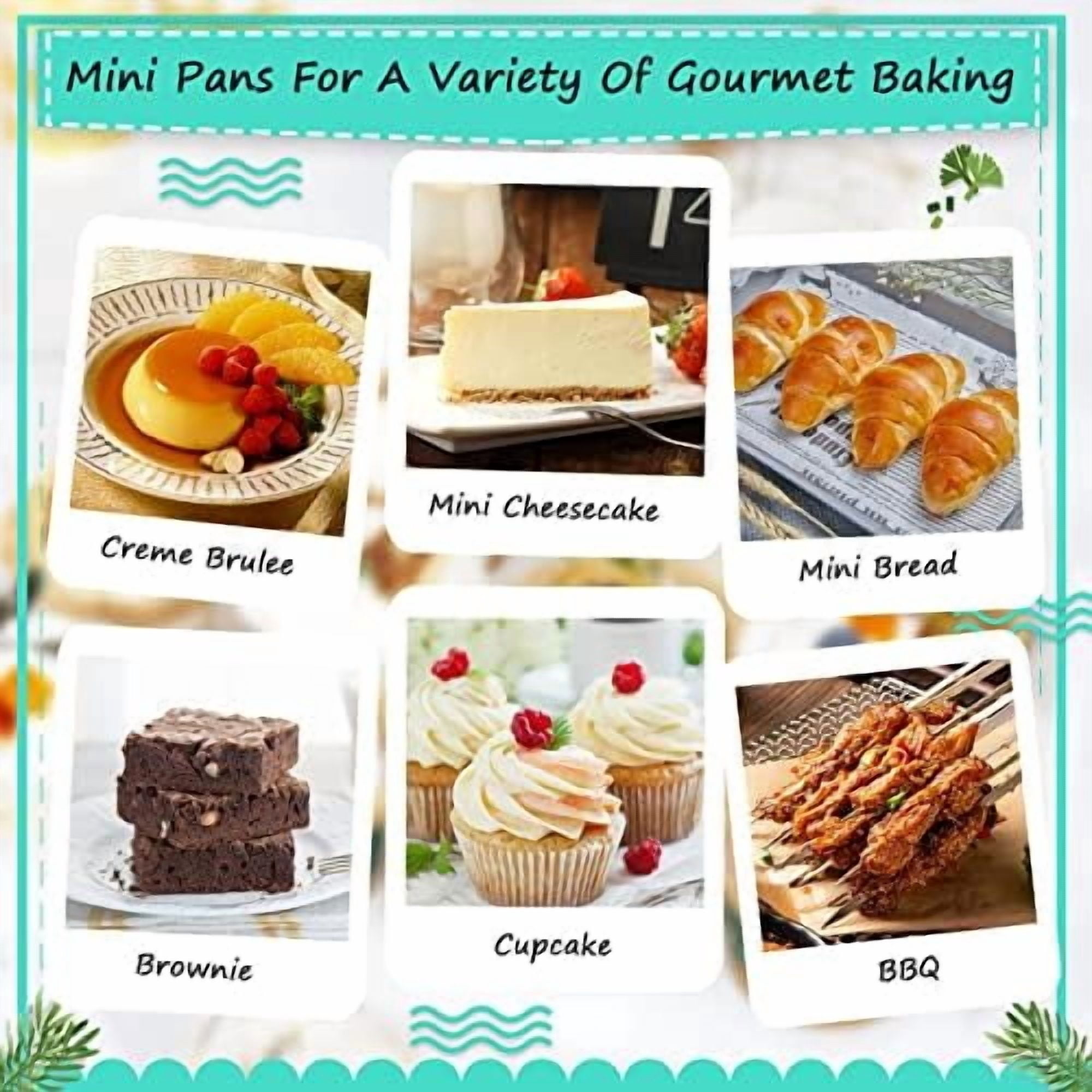 Mini Loaf Baking Pans with Lids 100 Pack, 6.8oz Rectangle Mini Cake Tins Baking Cups,Disposable Aluminum Foil Baking Pan Muffin Tins Containers -Cyan Blue