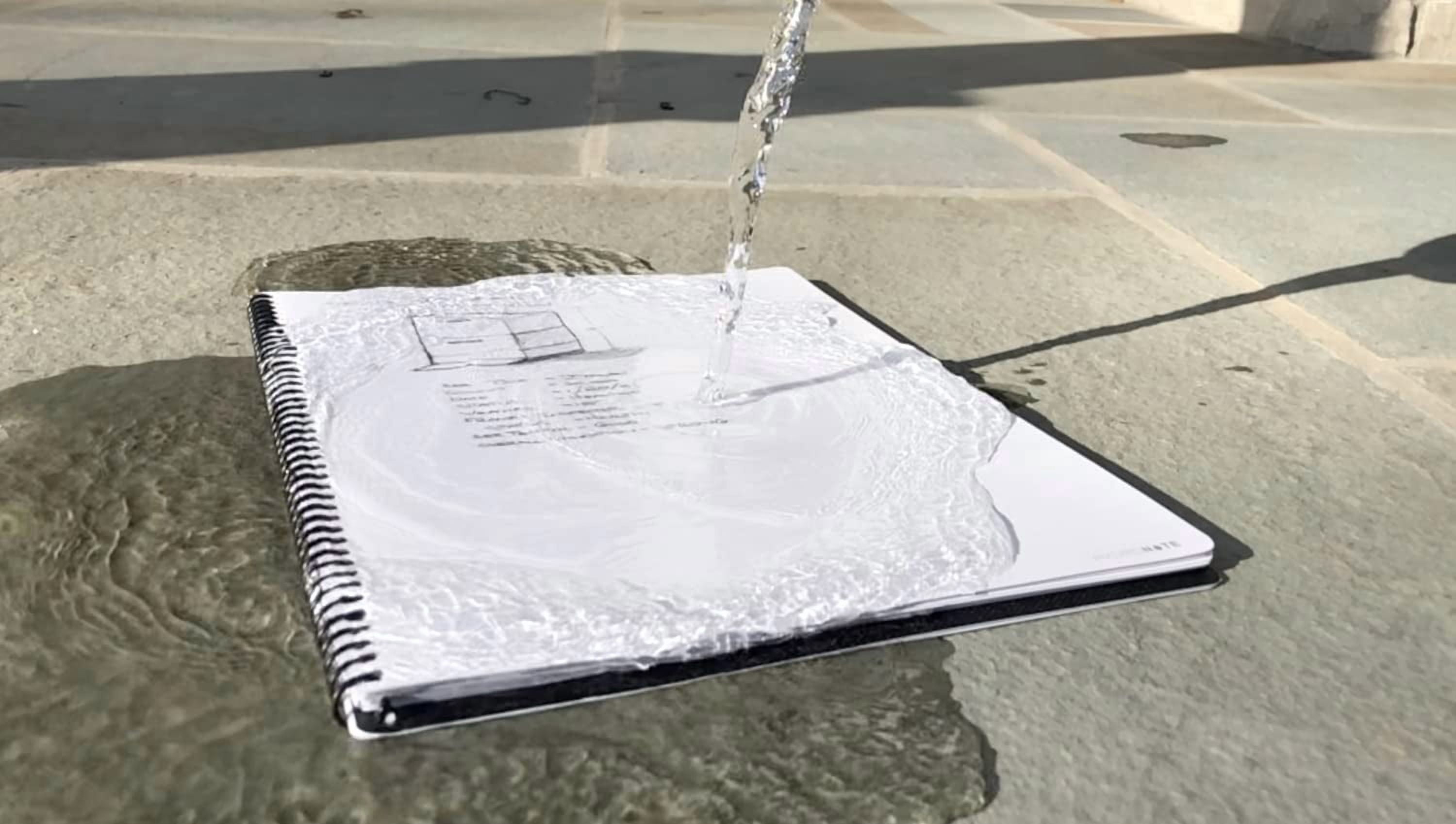 Hydronote Waterproof Side Spiral Notebook, Universal Page Pattern 11 x 8.75 x 0.5 (Hydro-Blue)