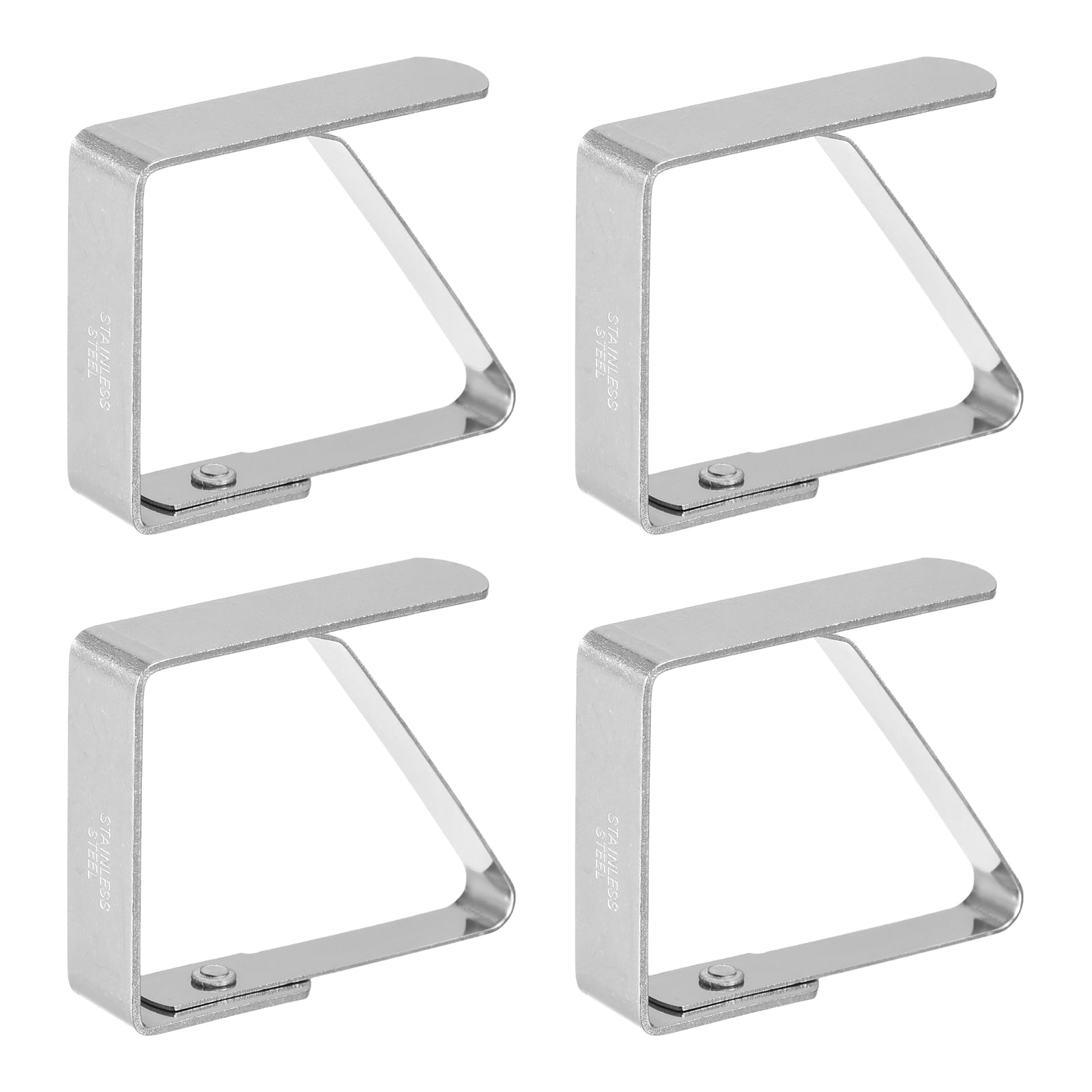 Uxcell 50mm x 40mm 430 Stainless Steel Tablecloth Clips, Silver Tone 8