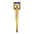 thumbnail image 3 of Solitaire Engagement Ring for Women - 1.5ct Simulated Tanzanite in 14K Yellow Gold Promise Ring, 3 of 5