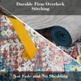 thumbnail image 5 of GlowSol 8'x10' Area Rug Vintage Medallion Print Rug, Non Slip Low Pile Boho Soft Floral Accent Rugs for Living Room Bedroom, Blue, 5 of 8