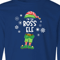 thumbnail image 4 of Inktastic Funny Christmas I'm the Boss Elf with Shoes and Hat Long Sleeve Youth T-Shirt, 4 of 5