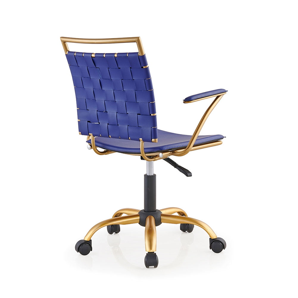 Kepooman Office Chair High Back Leather Executive Computer Desk Chair for Comfort and Ergonomic Design for Lumbar Support, Blue Kepooman Office Chair High Back Leather Executive Computer Desk Chair for Comfort and Ergonomic Design for Lumbar Support, Blue