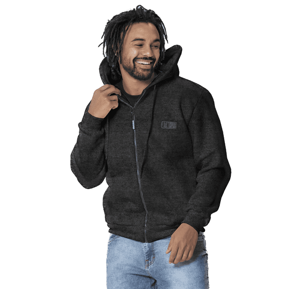 POLO WEAR Sweatshirt Polo Hoodie Zip Up Men Jacket Fleece Black Pullover Hoodie Soft Medium