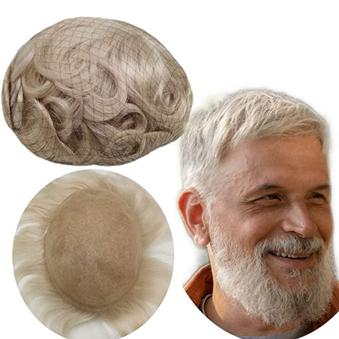 Toupee for Men Yanahair men hair pieces Mens Toupee Human Hair Replacement  System mens lace hairpiece 100% European Real Human Hair Men Breathable  Fine French Lace Hair System (Blonde, 8x10 ) | Walmart Canada