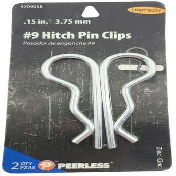 Peerless Chain #9 Zinc-Plated 2-Pack Hitch Pin Clips, #4709038