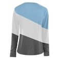 thumbnail image 5 of Annhoo Plus Size Tops for Women Casual Long Sleeve Crewneck Tunics Fall Fashion Loose Color Block T Shirts, 5 of 5