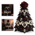 thumbnail image 2 of Beginner Patchwork Sewing Kit Halloween Black Cat Tree 7.48 Inch 3D Quilted Fabric Craft Set for Adults Holiday Tabletop Home Party Decor Gift, 2 of 10