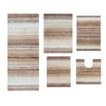 thumbnail image 2 of Home Weavers Gradation Rug Collection 100% Cotton Non-Slip Bathroom Rug Set Machine Washable Bathroom Rug, Bath Rug, Runner, U Shaped Contour, Bathroom Rug, Beige Color 5 Piece Bath Rug set, 2 of 7