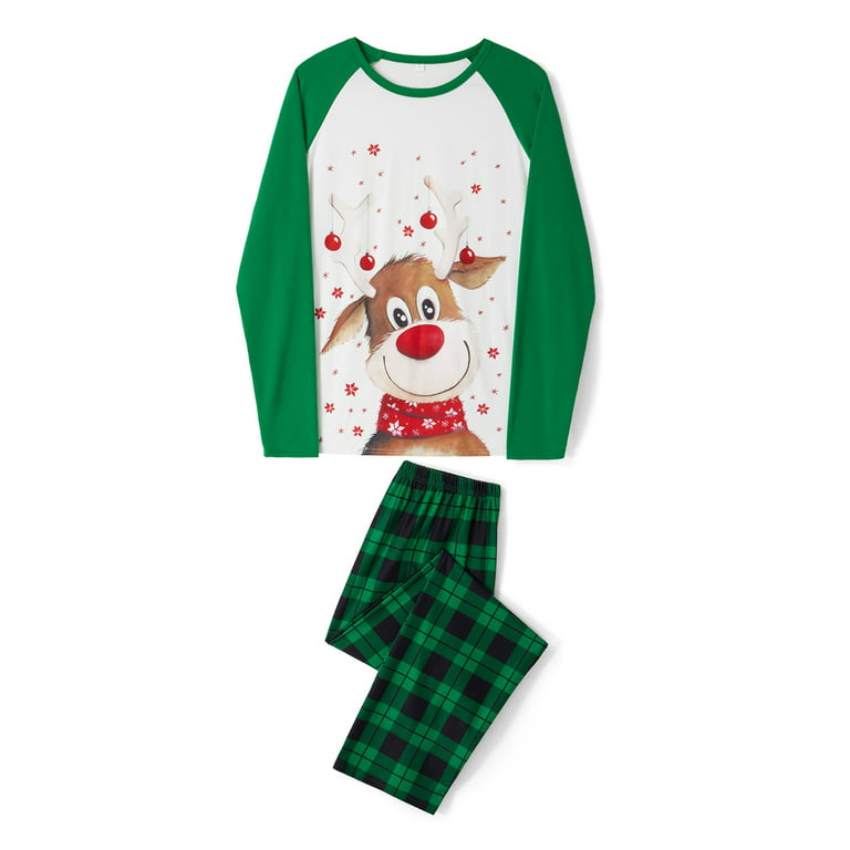 FOCUSNORM Family Matching Christmas Pajamas Set Xmas Deer