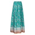 thumbnail image 5 of Arlun 2026 Women's Boho Floral Skirts Casual Drawstring Elastic High Waist Soft Comfy Maxi Skirts Lightweight Flowy a Line Beach Long Skirt with Side Pockets 3-Mint Green M, 5 of 7