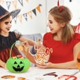 thumbnail image 4 of Halloween Pumpkin Candy Bags for Kids, Trick or Treat, Non-Woven Pumpkin Buckets Trick or Treat Bags Holder Handbag for Kids Costume Party Favors Supplies, 4 of 6