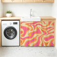 thumbnail image 3 of Pink Orange Sink Skirt 11"Wx13"L, Dustproof Under Sink Curtain with Self Adhesive Tape, Art Abstract Modern Geometric Cabinet Curtain Cover for Bathroom Vanity, RV, Kitchen Cabinet Storage Shelf, 3 of 9