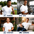 thumbnail image 6 of Cottmark Men’s Crew Neck Classic Soft T-Shirt, White, Size L, 3-Pack, 6 of 10