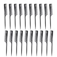 thumbnail image 2 of 20 Pcs Hairdressing Pointed Tail Comb Bright Color Anti-Static Hair Comb Hair Cutting Comb Barber Tool (Black), 2 of 8